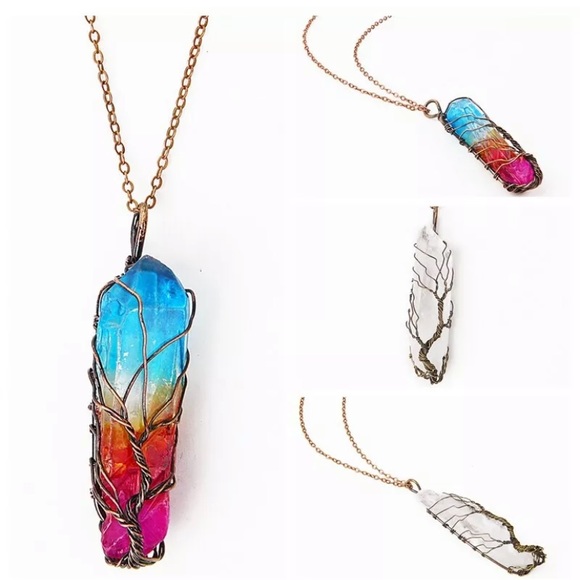 COPY - 🆕 Rainbow Crystal Tree Of Life Chakra Neck… - Picture 5 of 5